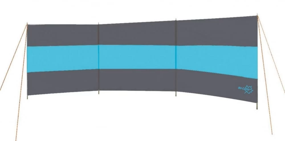 Bo-Camp Windscherm 3-vaks Grijs-blauw 3 Bo-Camp Windscherm 3-vaks Grijs-blauw