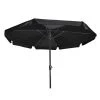 Lesli Living Parasol Libra Zwart ø3mtr -Wildernis  Camping Winkel 32337 lesli living parasol libra zwart o3mtr