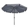 Lesli Living Parasol Libra Grijs ø3mtr -Wildernis  Camping Winkel 32362 lesli living parasol libra grijs o3mtr