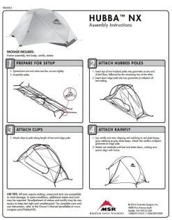 MSR Hubba NX / 1 Persoons Tent - Groen -Wildernis  Camping Winkel 34261 msr hubba nx 1 persoons tent