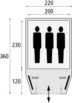 Bardani Stelvio 220 / 2 Persoons Tent Grijs -Wildernis  Camping Winkel 58498 bardani bardani stelvio 220 bijzettent