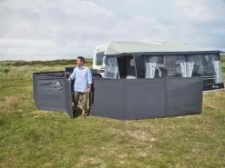 Isabella Mega Granite 4-delig Windscherm - Donkergrijs 7 Isabella Mega Granite 4-delig Windscherm - Donkergrijs -Wildernis Camping Winkel 63695 isabella windscherm mega granite 4 delig