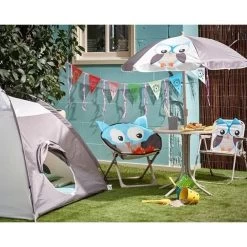 Decoris Uil Kinderstoel Grijs -Wildernis  Camping Winkel 71014 decoris kinderstoel uil