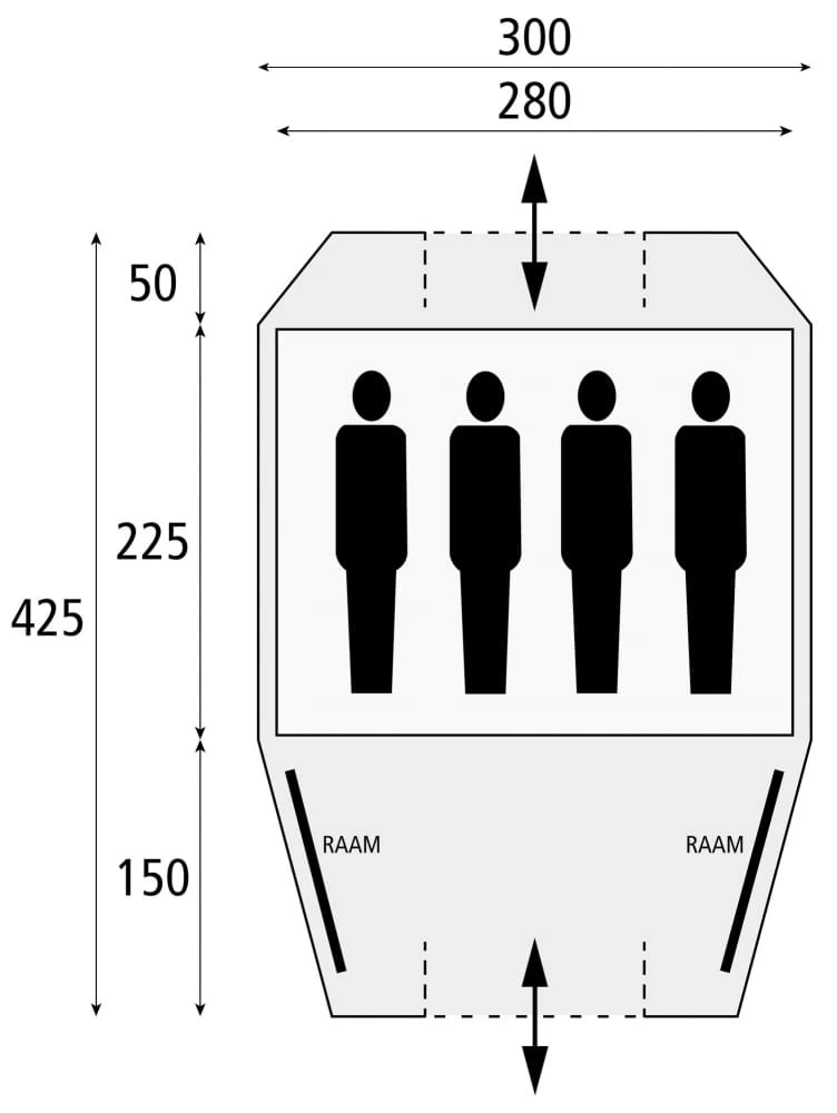 Safarica Kenia 300 - 4 Persoons Tent Grijs 8 Safarica Kenia 300 - 4 Persoons Tent Grijs - Afbeelding 6