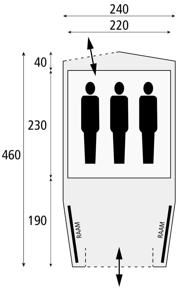 Safarica Cabana Reef 240 - 3 Persoons Tent Grijs 6 Safarica Cabana Reef 240 - 3 Persoons Tent Grijs - Afbeelding 4
