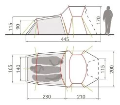 Vaude Chapel L XT 3P / 3 Persoons Tent Groen -Wildernis  Camping Winkel 78563 vaude chapel l xt 3p 3 persoons tent