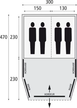 Bardani AirWave 300 - 4 Persoons Opblaastent Grijs 15 Bardani AirWave 300 - 4 Persoons Opblaastent Grijs -Wildernis Camping Winkel 80340 bardani airwave 300 4 persoons opblaastent