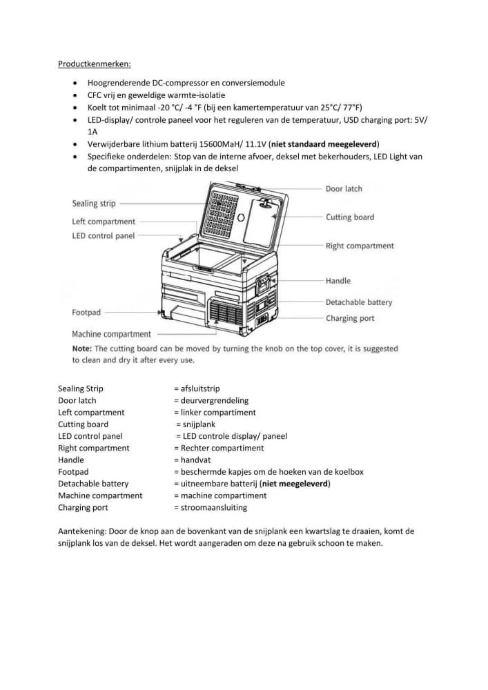 Campguru 45L Double Koelbox 6 Campguru 45L Double Koelbox - Afbeelding 4
