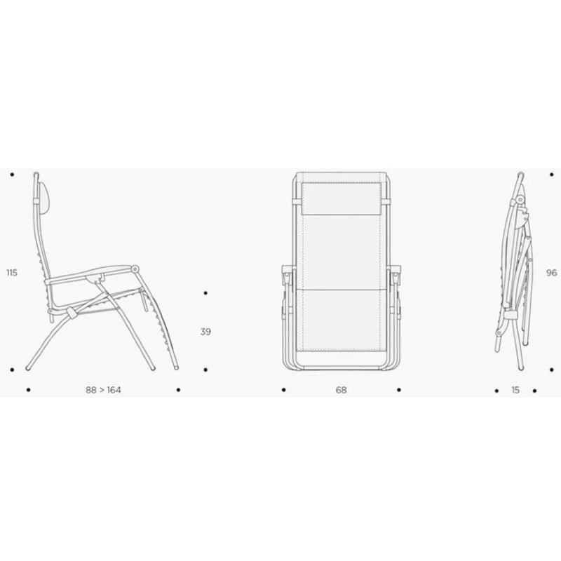 Lafuma RSXA Clip Batyline Relaxstoel Zwart 6 Lafuma RSXA Clip Batyline Relaxstoel Zwart - Afbeelding 4