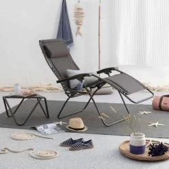 Lafuma RSX Clip Polykatoen Relaxstoel Grijs -Wildernis  Camping Winkel 81191 lafuma rsx clip polykatoen relaxstoel