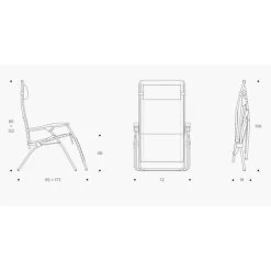 Lafuma RSXA Clip Batyline XL Relaxstoel Grijs -Wildernis  Camping Winkel 81286 lafuma rsxa clip batyline xl relaxstoel
