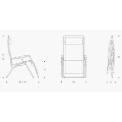 Lafuma RSX Clip Air Comfort Relaxstoel Zwart -Wildernis  Camping Winkel 81303 lafuma rsx clip air comfort relaxstoel