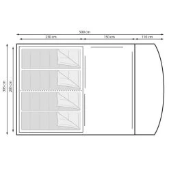 Eurotrail Alabama Alu BTC / 4-Persoons Tent -Wildernis  Camping Winkel 85917 eurotrail alabama alu btc 4 persoons tent