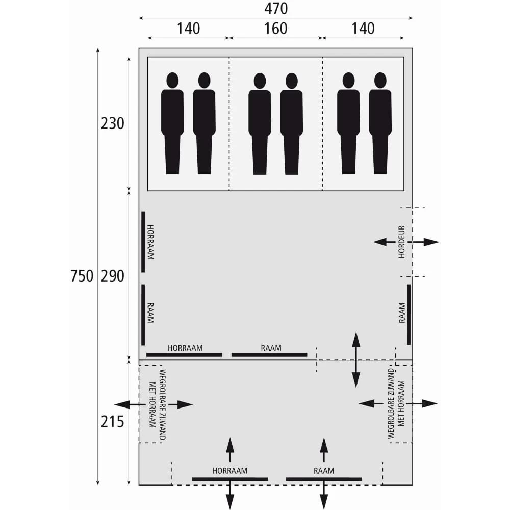 Bardani AirSpace 470 TC AIR - 6 Persoons Opblaastent 4 Bardani AirSpace 470 TC AIR - 6 Persoons Opblaastent - Afbeelding 2
