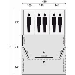 Bardani AirWave 410 DeLuxe TC AIR - 5 Persoons Opblaastent -Wildernis  Camping Winkel 86623 bardani airwave 410 deluxe tc air 5 persoons opblaastent
