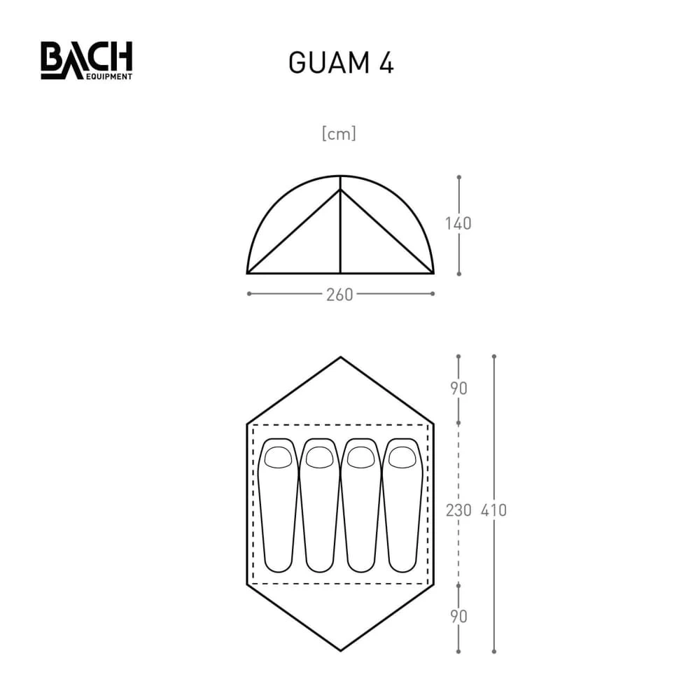 Bach Guam 4 / 4 Persoons Tent Donkergroen 6 Bach Guam 4 / 4 Persoons Tent Donkergroen - Afbeelding 4