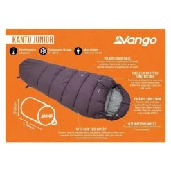 Vango Kanto Junior Mummy Kinderslaapzak Synthetisch Blauw -Wildernis  Camping Winkel 96445 vango kanto junior kinderslaapzak