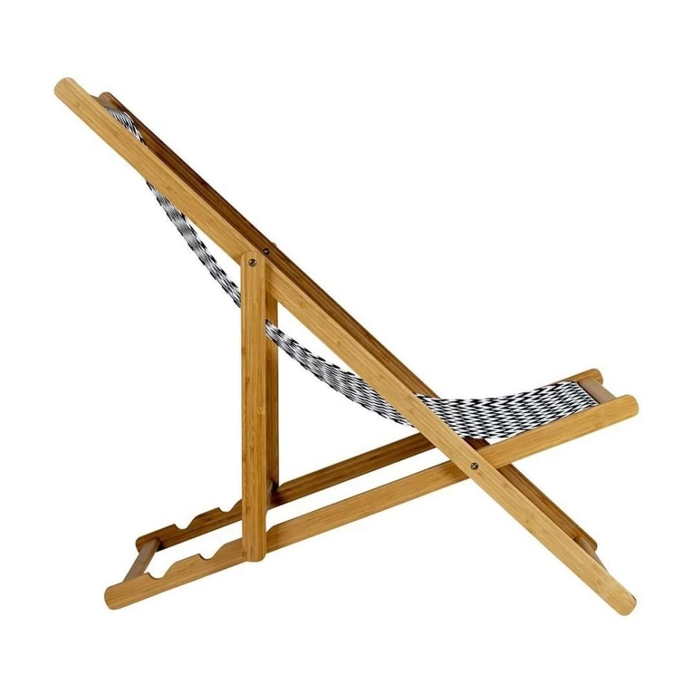 Bo-Camp Soho Bamboe Strandstoel Zwart 5 Bo-Camp Soho Bamboe Strandstoel Zwart - Afbeelding 3